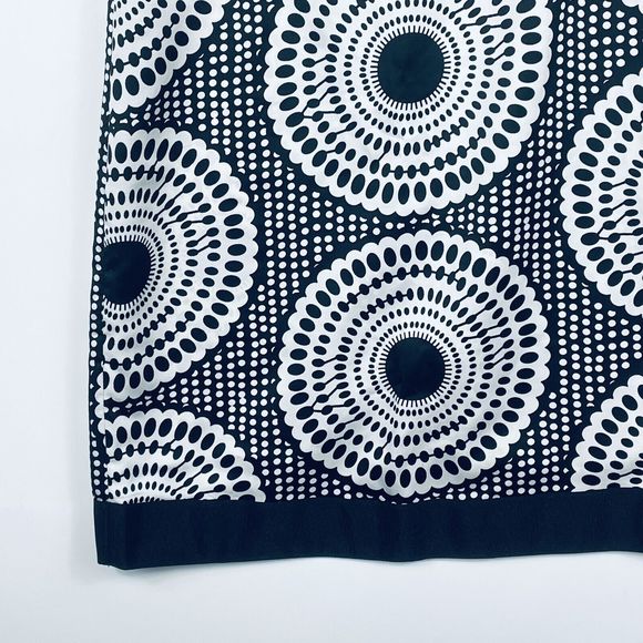 Zara Basics 1/2 Sleeve Black‎ White Circle Satin Shift Sheath Dress Womens Small - Picture 4 of 7